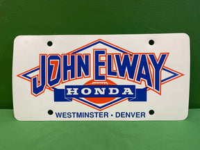 NFL Denver Broncos John Elway Honda Licence Plate Sign