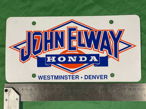 NFL Denver Broncos John Elway Honda Licence Plate Sign