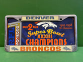 NFL Denver Broncos Metal Licence Plate Sign & Frame