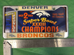 NFL Denver Broncos Metal Licence Plate Sign & Frame