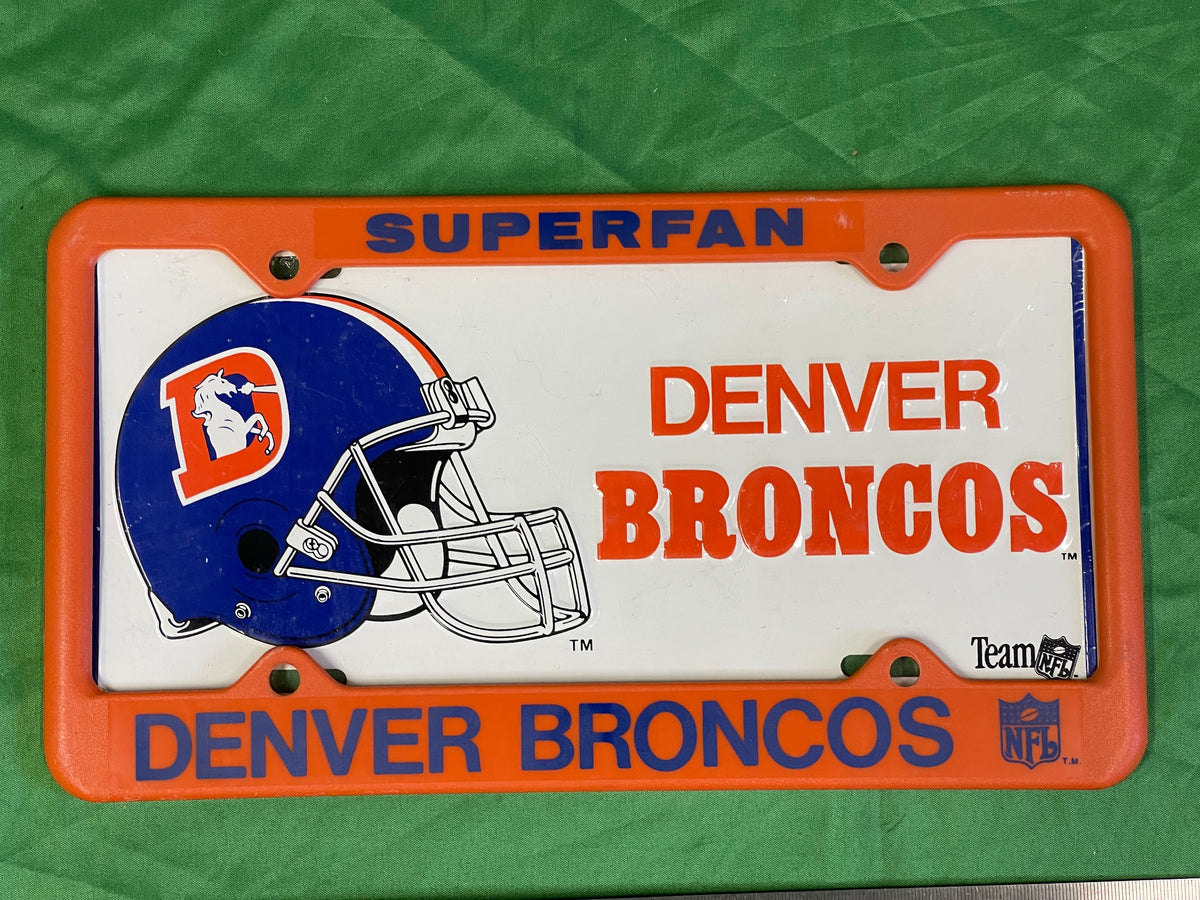 NFL Denver Broncos Licence Plate Sign & Frame