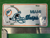 NFL Miami Dolphins Retro Metal License Plate NWT