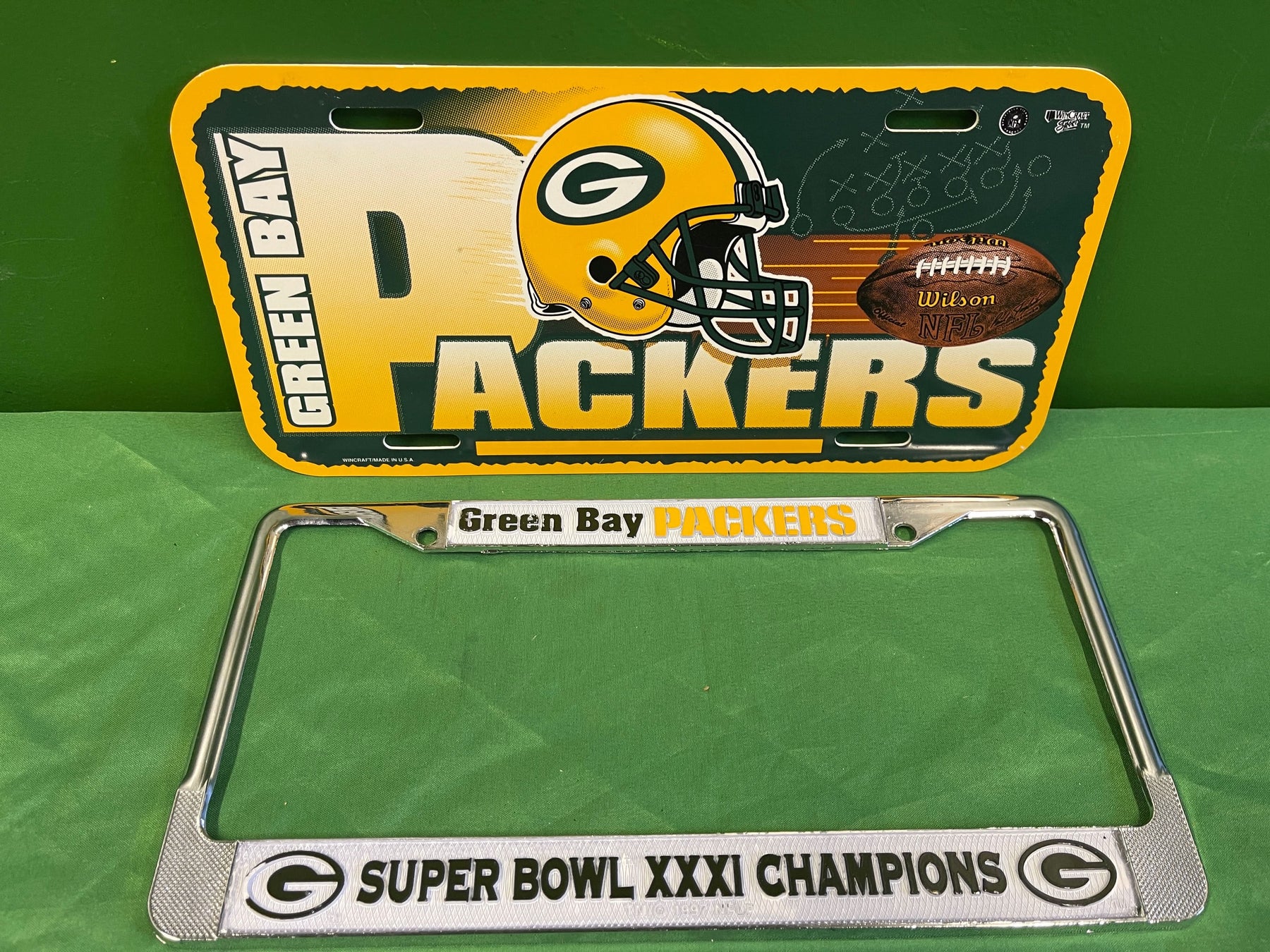 NFL Green Bay Packers Licence Plate Sign & Frame