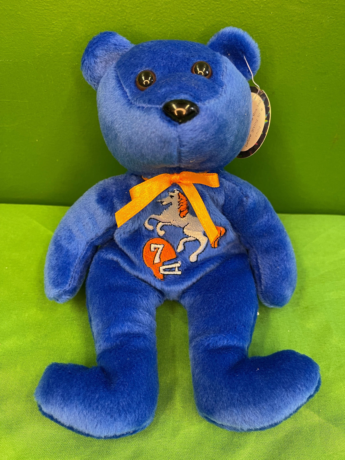 NFL Denver Broncos Celebrity Bears Cuddly Beanie Toy NWT