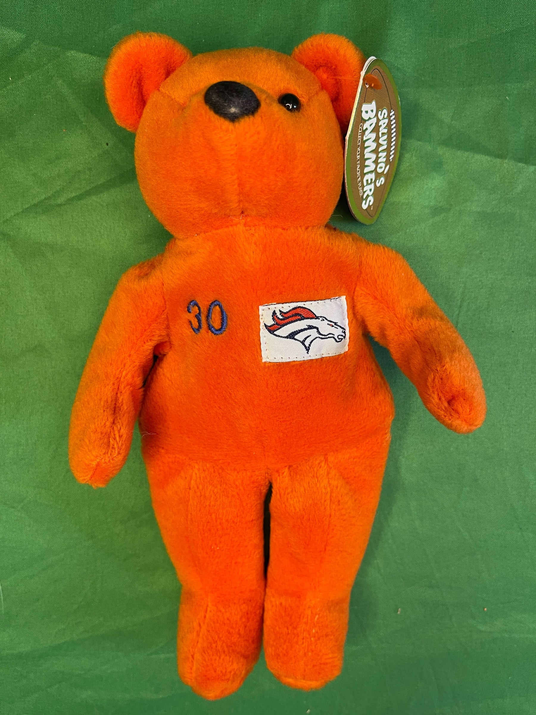 NFL Denver Broncos Terrell Davis #30 Salvinos Cuddly Beanie Toy NWT