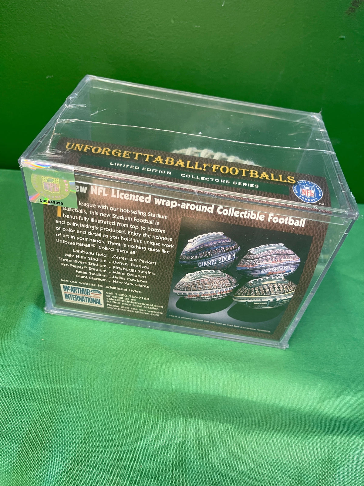 NFL Green Bay Packers Lambeau Field Unforgettaball Collectable Mini Football NWT