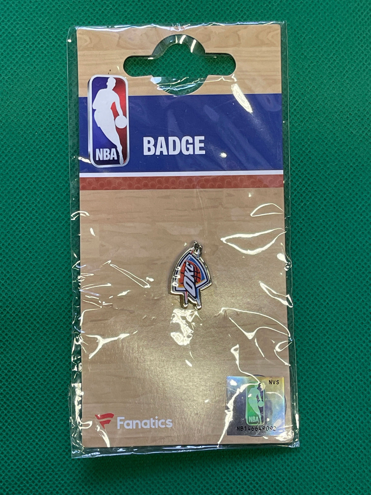 NBA Oklahoma City Thunder Fanatics Metal Lapel Pin Badge NWT