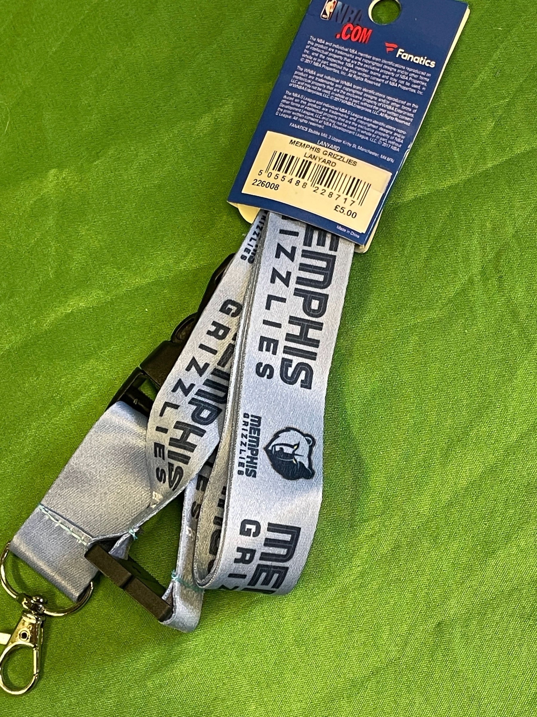 NBA Memphis Grizzlies Fanatics Combination Lanyard Key Clip NWT