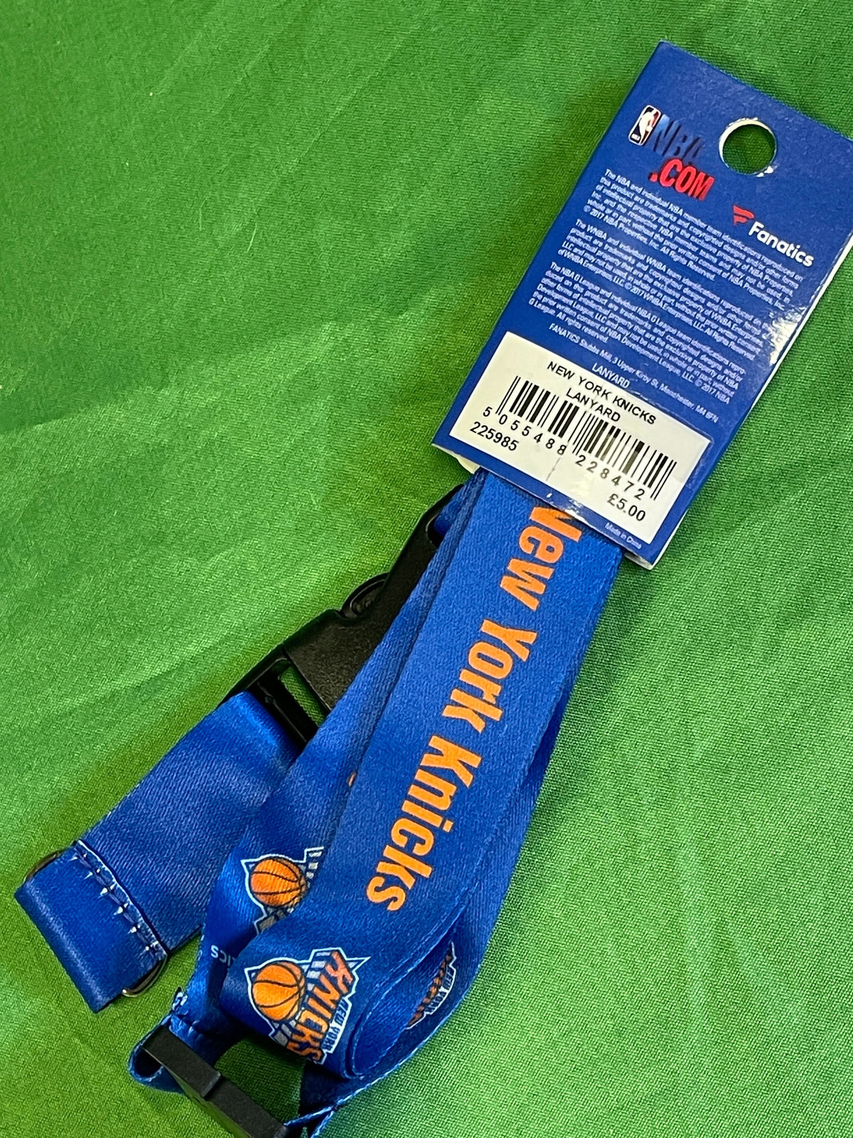 NBA New York Knicks Fanatics Blue Combination Lanyard Key Clip NWT