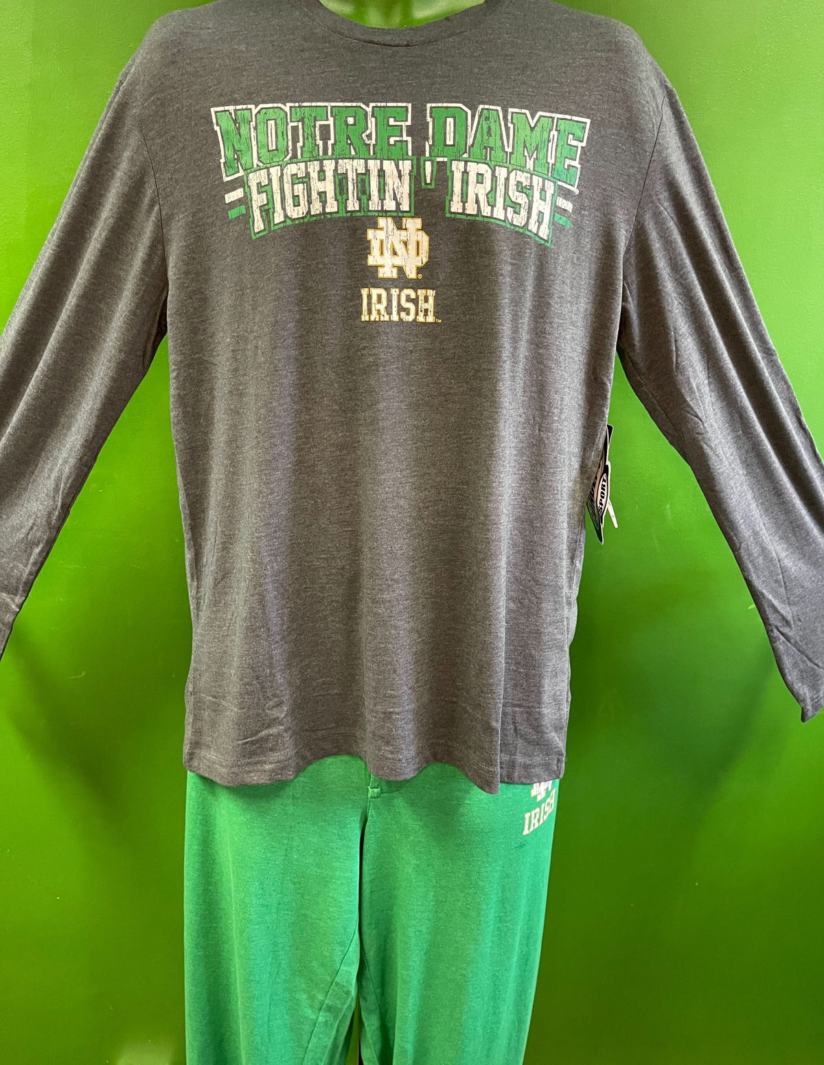 NCAA Notre Dame Fighting Irish 2-pc Pyjama Set Men's Large NWT