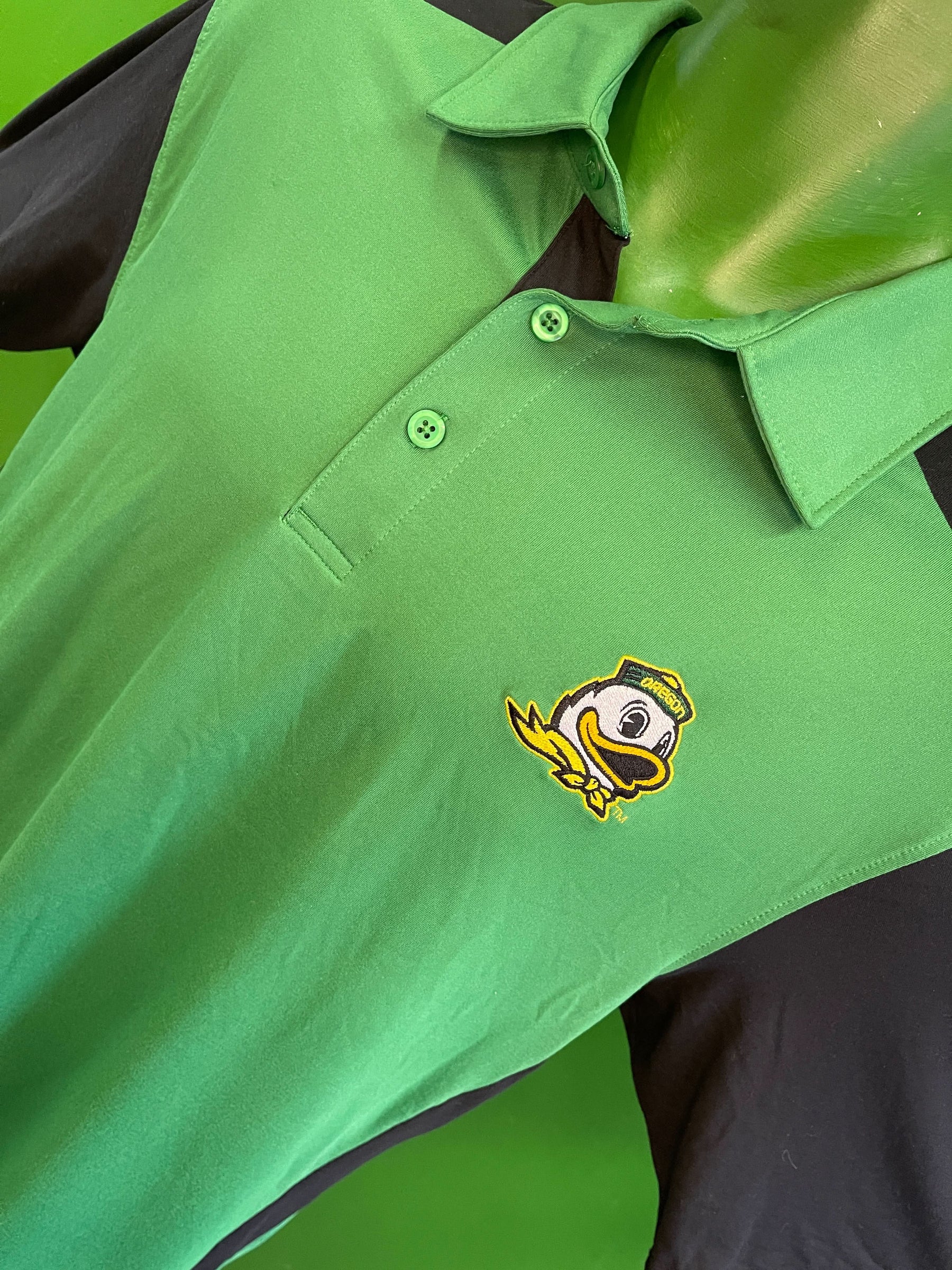 NCAA Oregon Ducks Colour Blocked Polo/Golf Shirt Men's Medium NWT