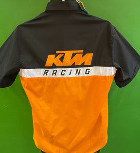 KTM Racing Powerwear Embroidered Button-Up Collared Shirt Men's Medium NWT