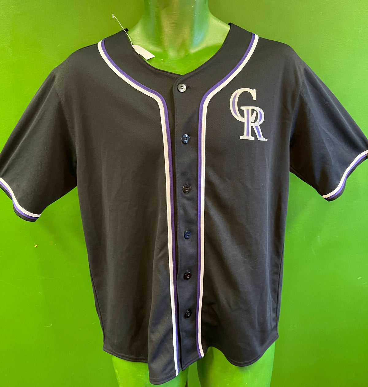 MLB Colorado Rockies Team Athletics Black Jersey Youth X-Large 18-20