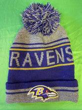 NFL Baltimore Ravens 100% Acrylic Woolly Bobble Hat OSFM