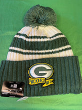 NFL Green Bay Packers New Era Striped Cuffed Woolly Bobble Hat OSFM NWT