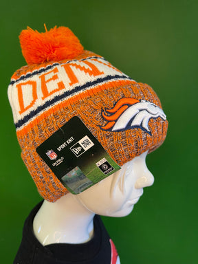 NFL Denver Broncos New Era On Field Sport Knit Woolly Bobble Hat OSFM NWT