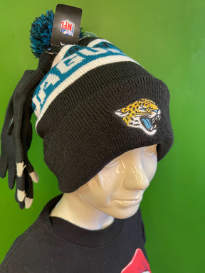 NFL Jacksonville Jaguars Woolly Bobble Hat & Gloves Set OSFM NWT