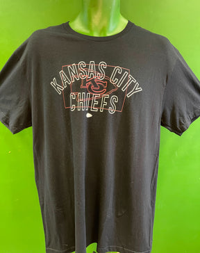 NFL Kansas City Chiefs Black 100% Cotton T-Shirt Men's Large NWT