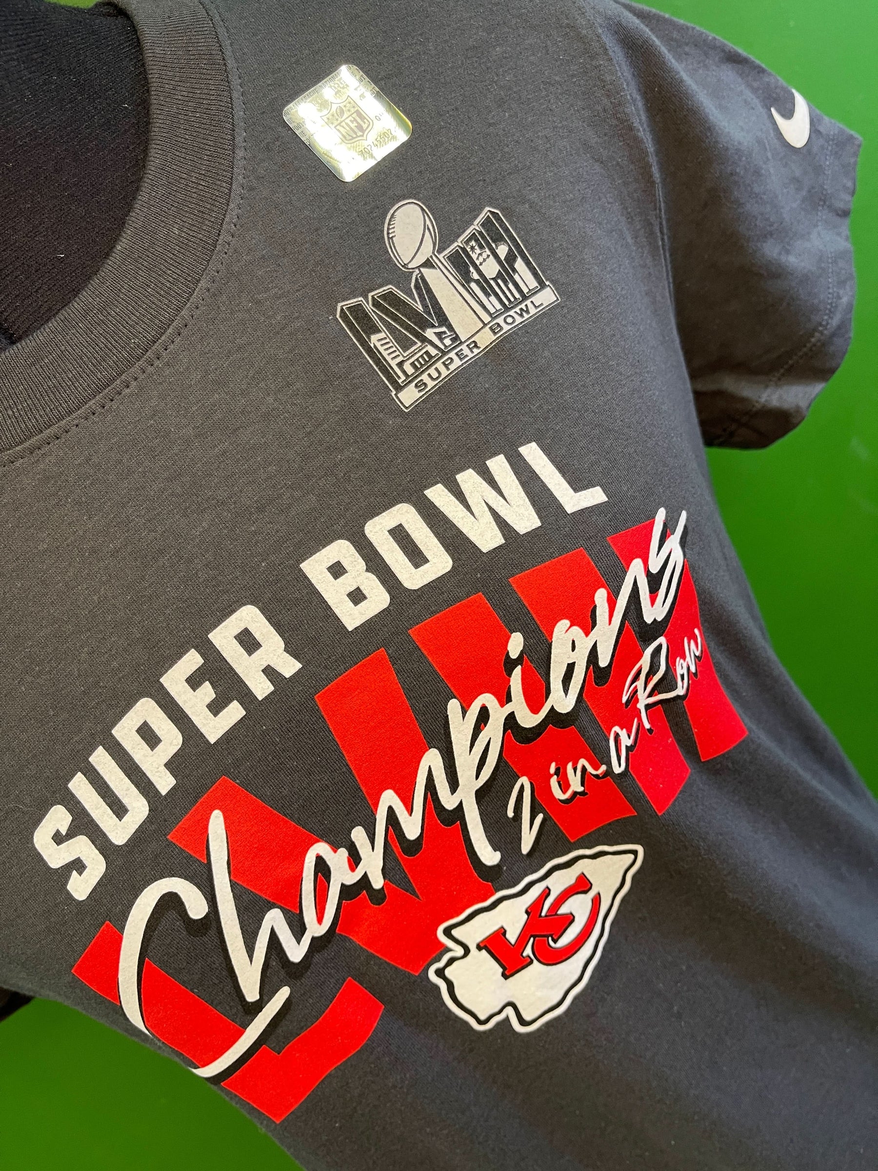 NFL Kansas City Chiefs Super Bowl LVIII Champions Charcoal Women's Small NWT