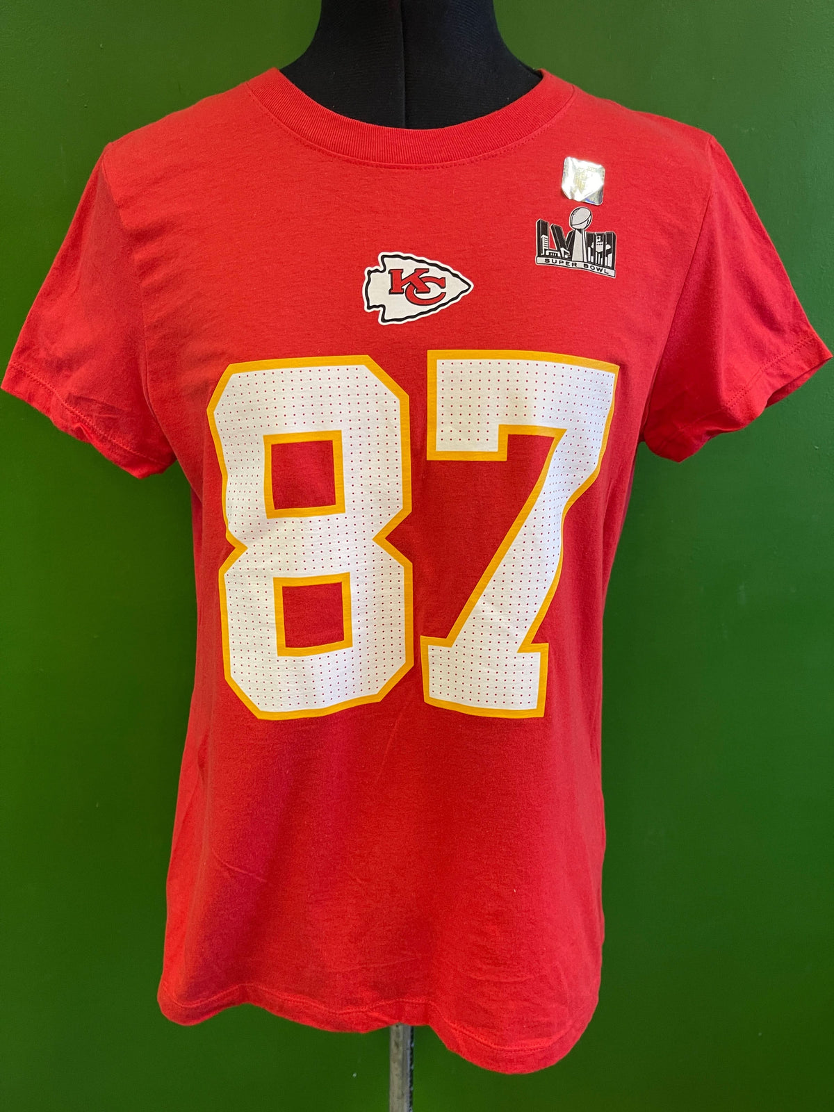 NFL Kansas City Chiefs Kelce Super Bowl LVIII T-Shirt Women's Medium NWT