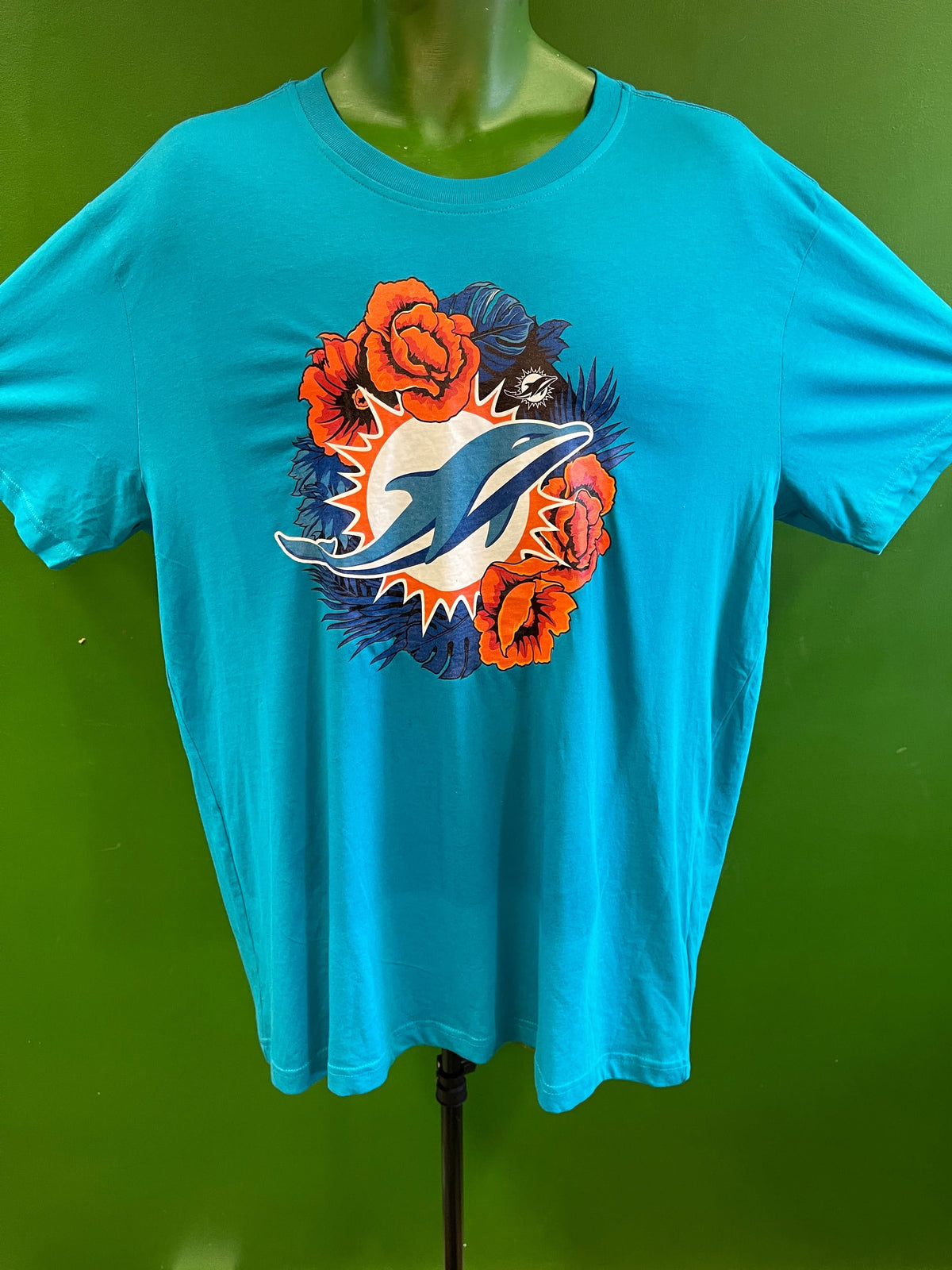 NFL Miami Dolphins Bright Aqua T-Shirt Men's X-Large NWOT