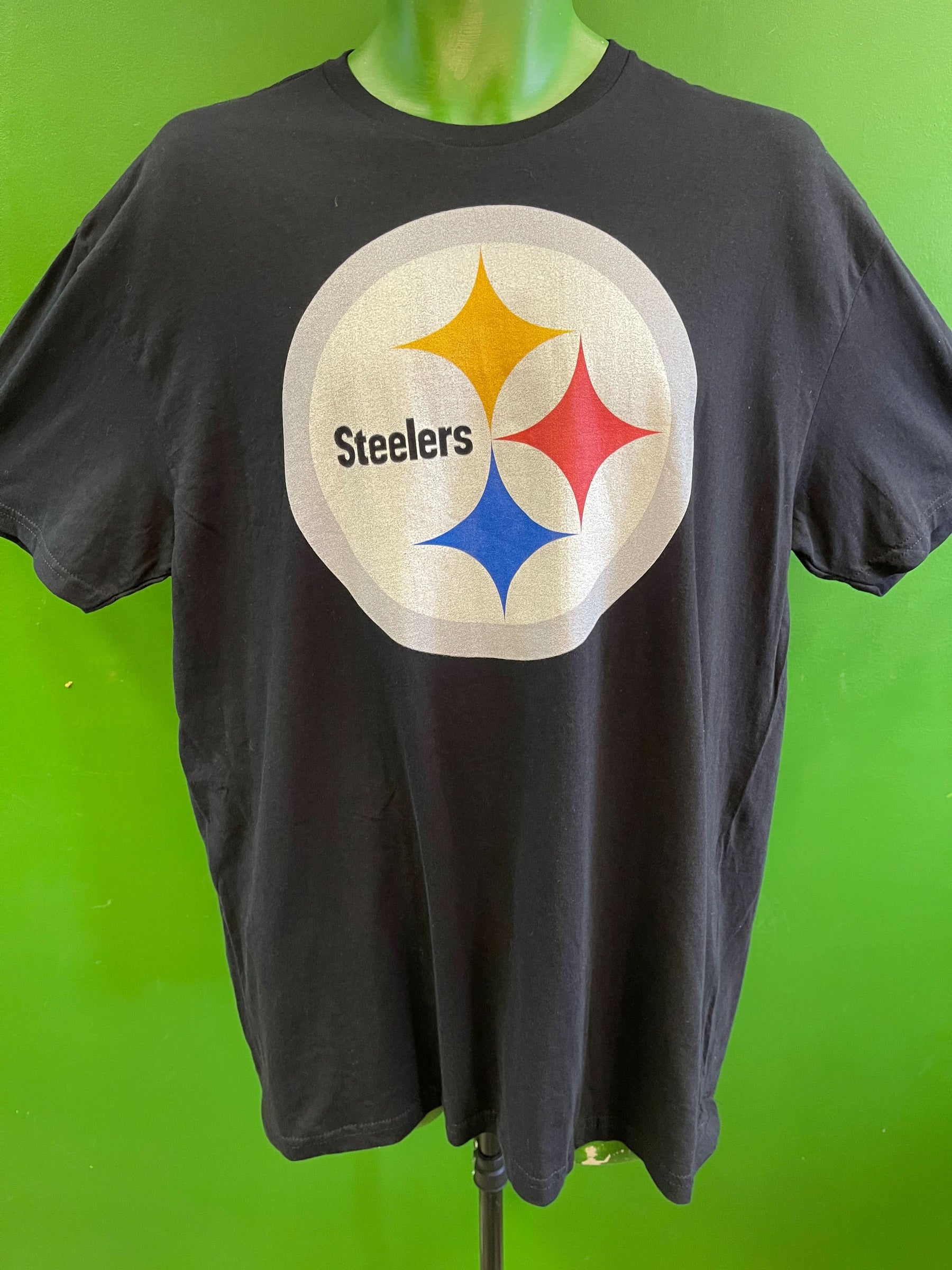 NFL Pittsburgh Steelers Black 100% Cotton T-Shirt Men's X-Large NWT