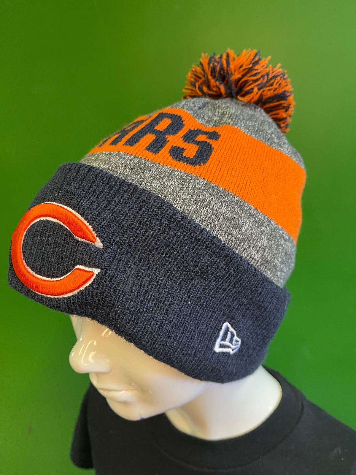 NFL Chicago Bears New Era Logo Woolly Bobble Hat OSFM