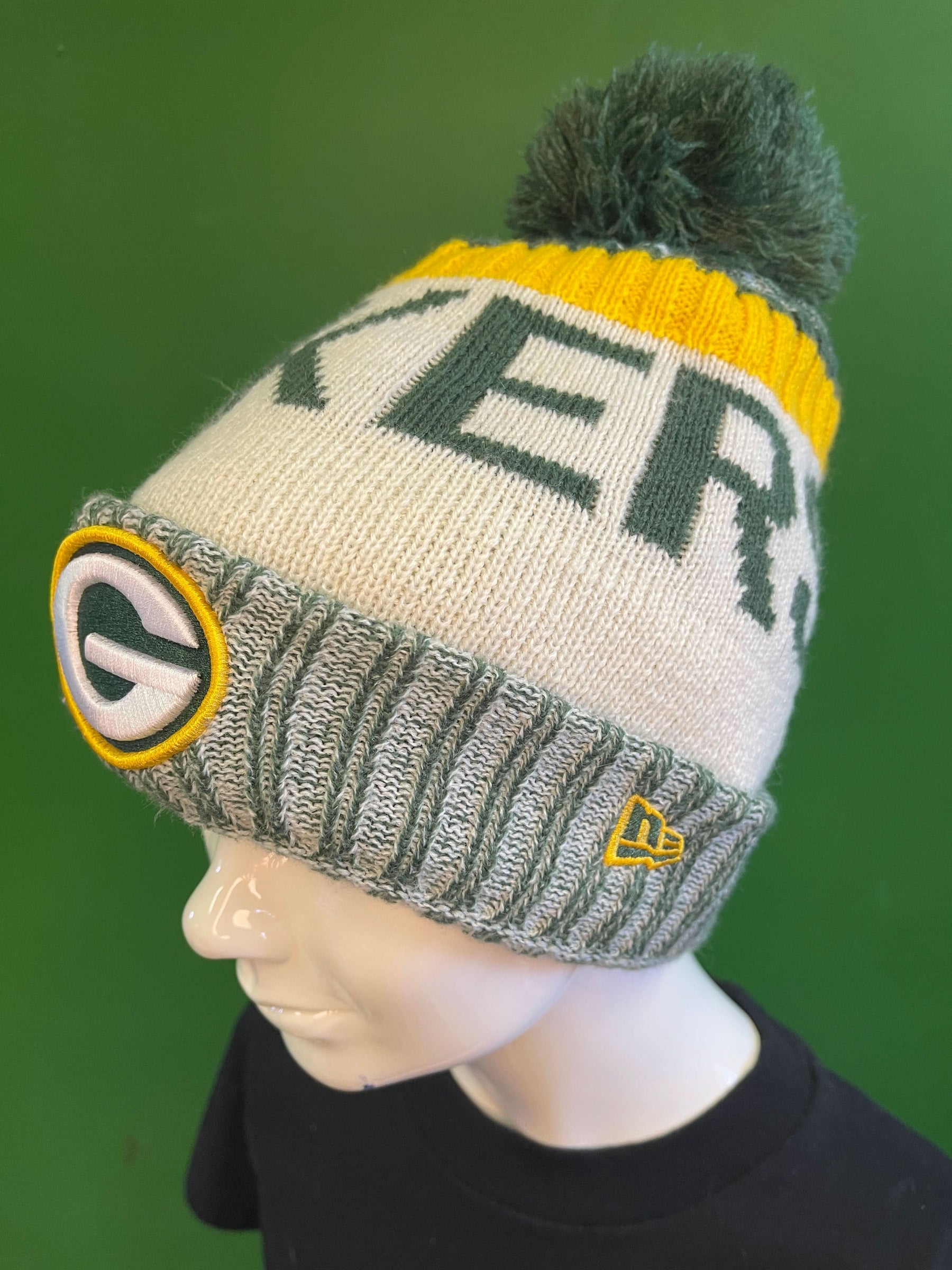 NFL Green Bay Packers New Era Green Woolly Bobble Hat OSFM