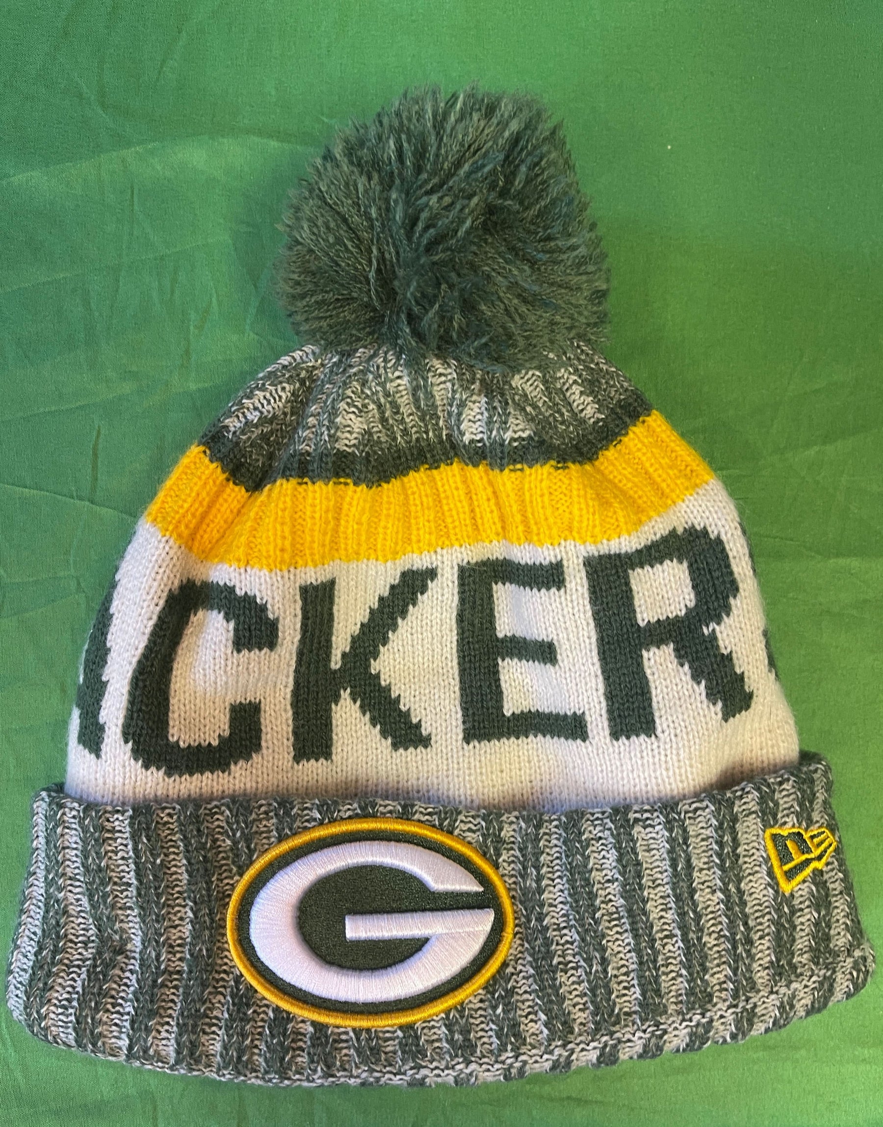 NFL Green Bay Packers New Era Green Woolly Bobble Hat OSFM