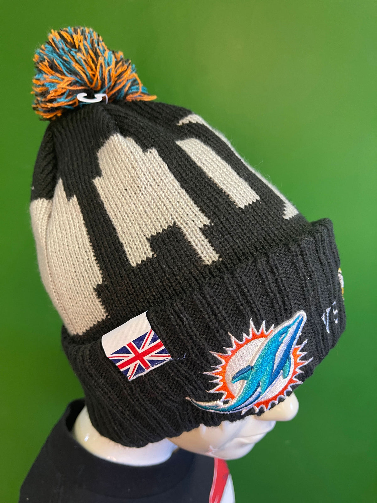 NFL London 2021 Dolphins vs Jaguars New Era Woolly Bobble Hat OSFM NWT