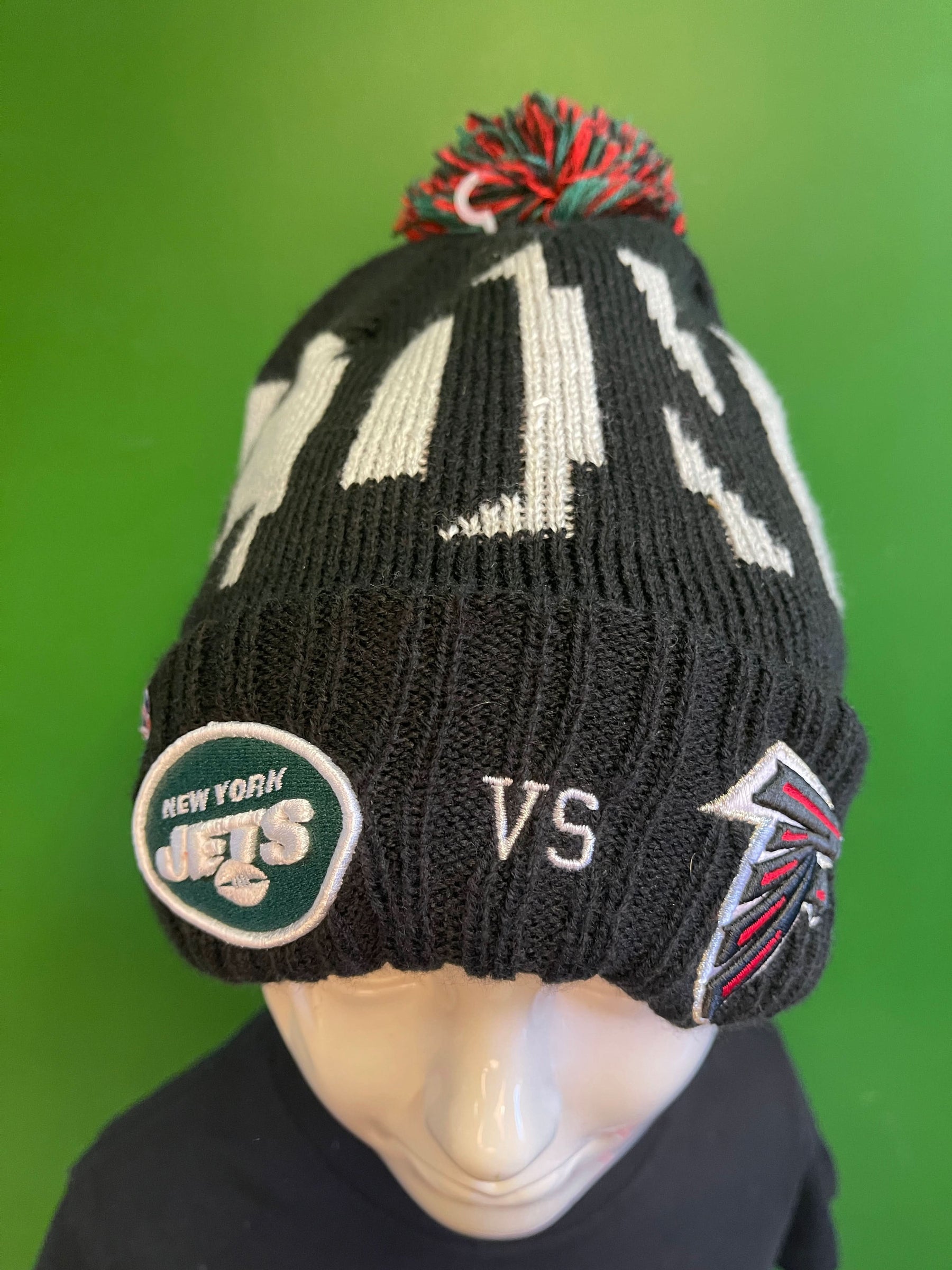 NFL London 2021 Jets vs Falcons New Era Woolly Bobble Hat OSFM NWT