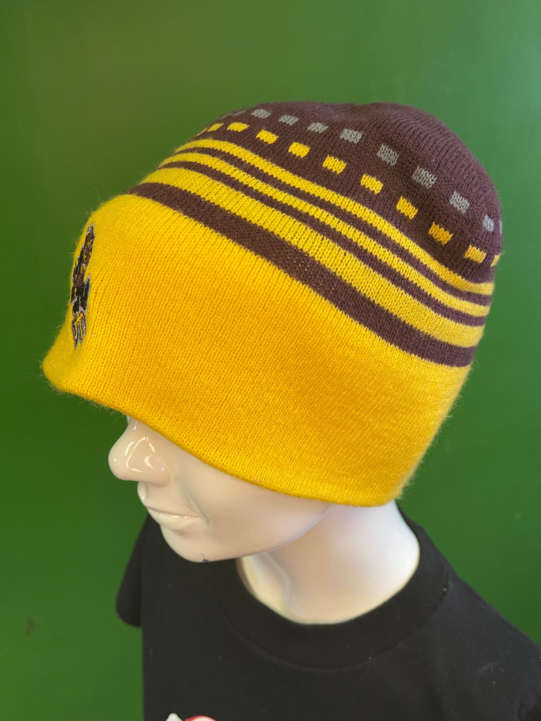 NCAA Arizona State Sun Devils Striped Beanie Hat OSFM