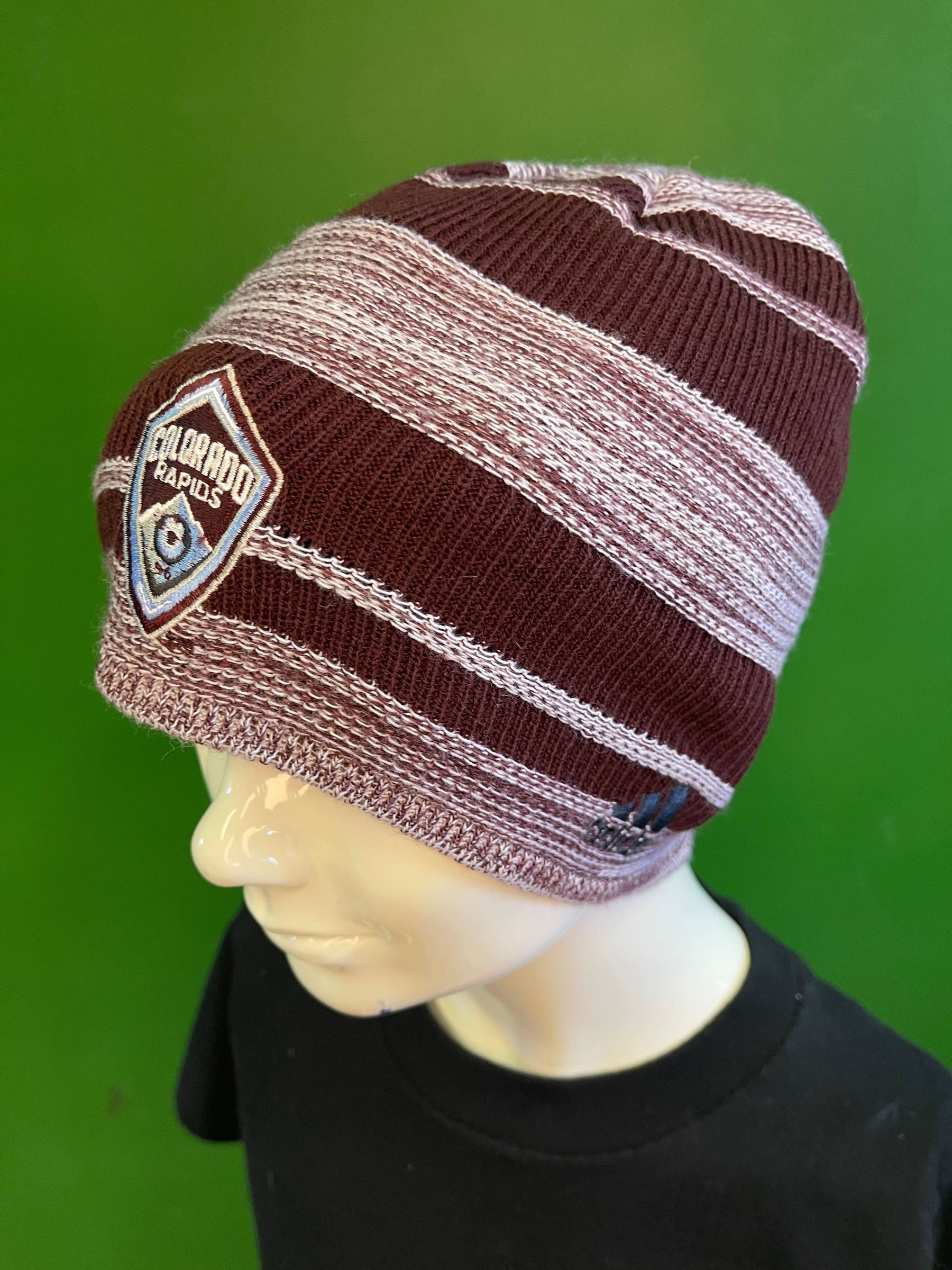 MLS Colorado Rapids Striped Beanie Hat OSFM