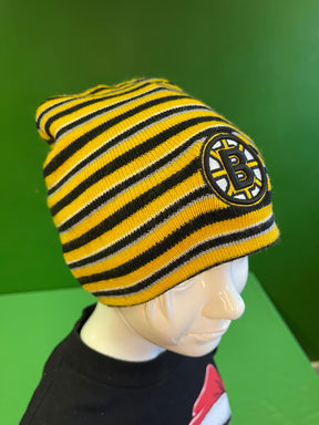 NHL Boston Bruins Striped Beanie Hat OSFM