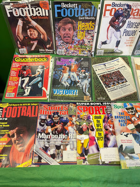 NFL Denver Broncos Lot of 16 Vintage 1970s-2000s Magazines