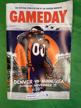 NFL Denver Broncos vs. Vikings 19/11/2023 Gameday Magazine