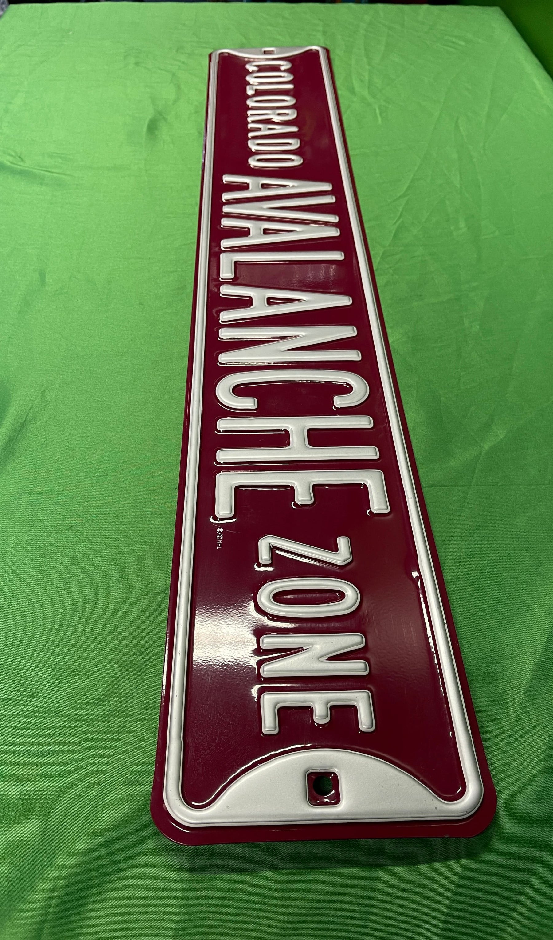 NHL Colorado Avalanche 36" x 6" Steel Embossed Street Sign