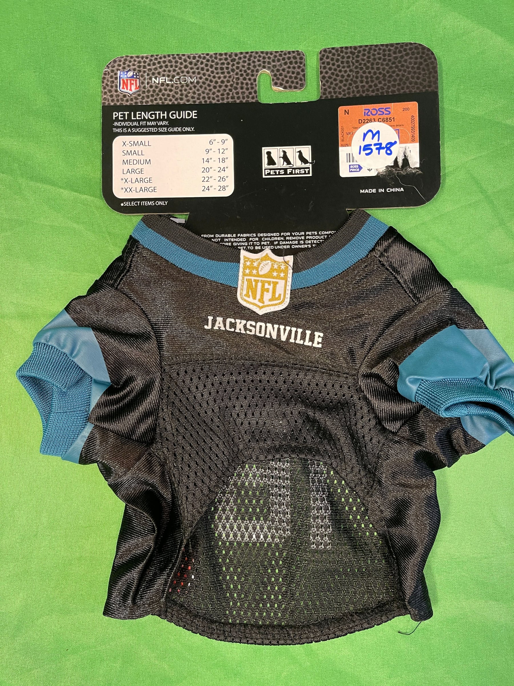 NFL Jacksonville Jaguars Trevor Lawrence #16 Dog Pet Jersey X-Small NWT