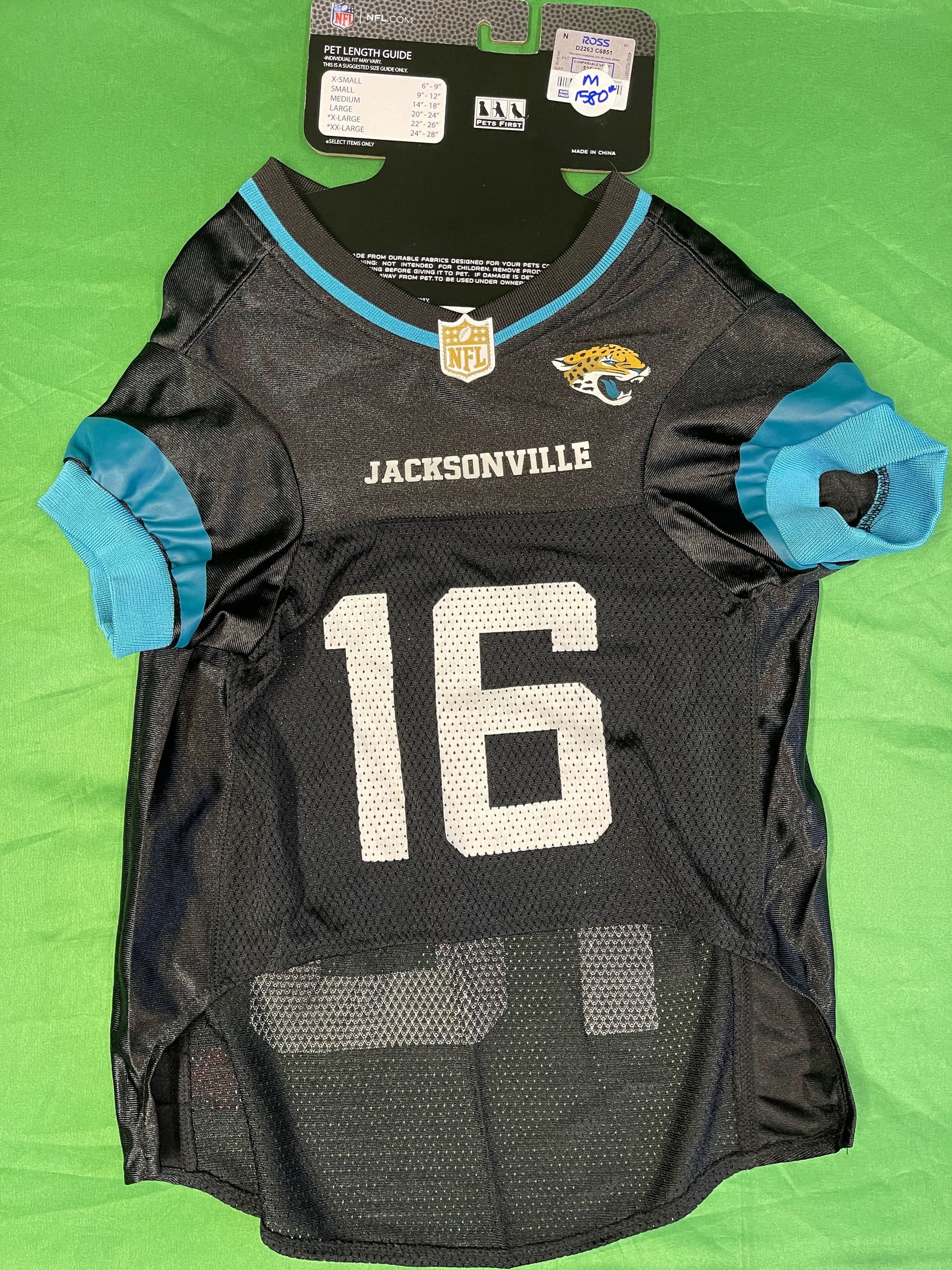 NFL Jacksonville Jaguars Trevor Lawrence #16 Dog Pet Jersey Large NWT