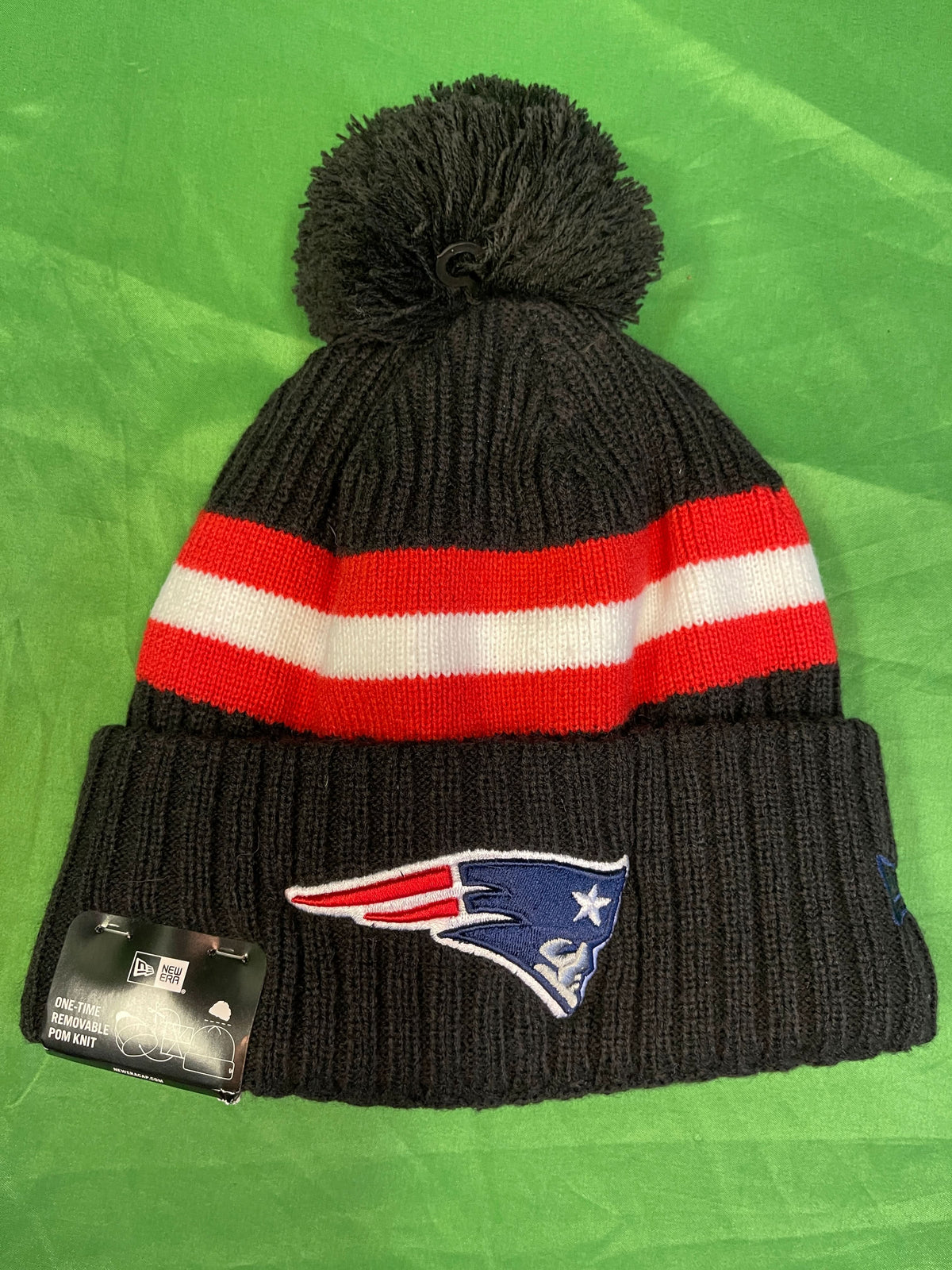 NFL New England Patriots New Era Woolly Bobble Hat OSFM NWT