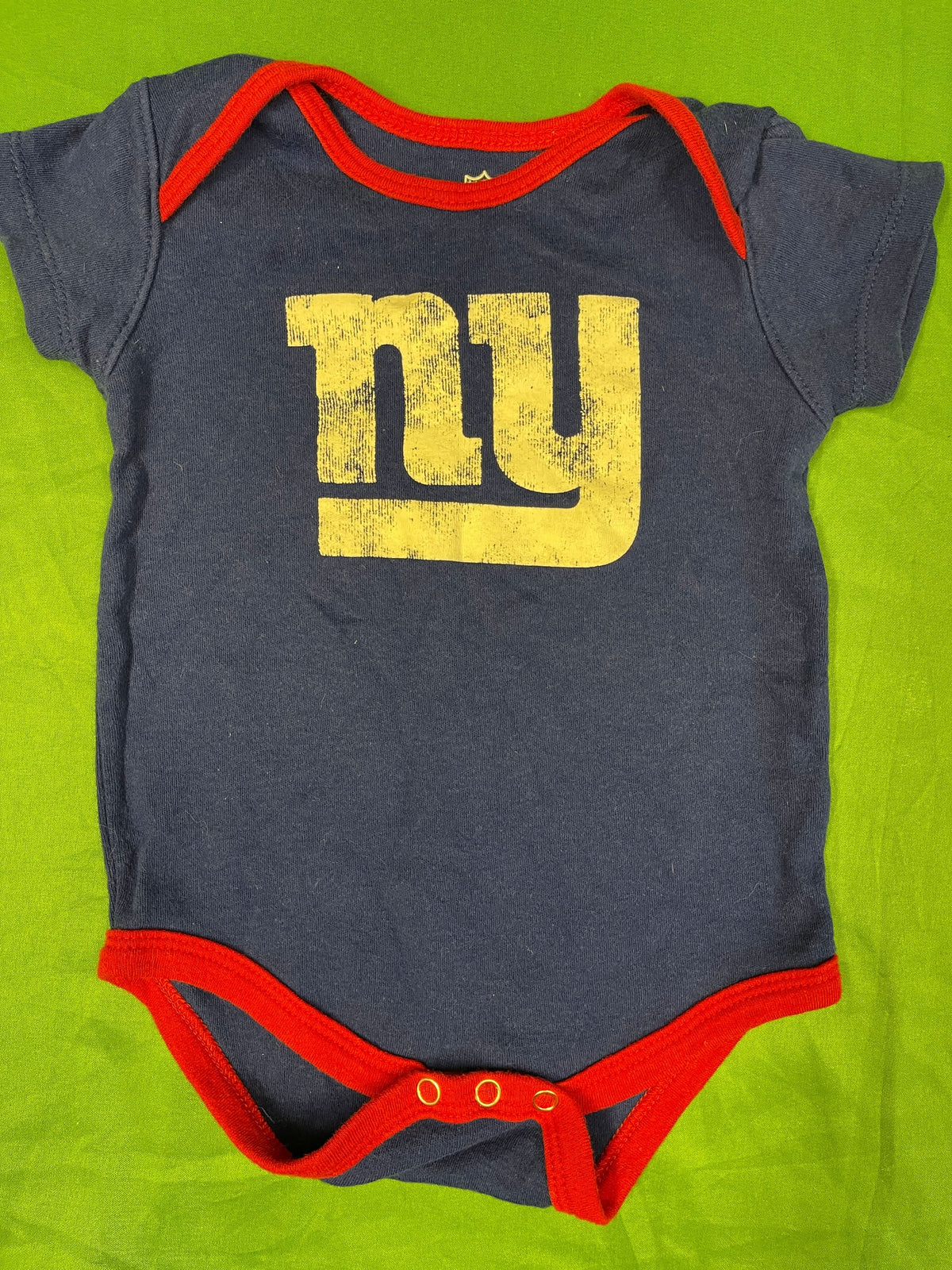 NFL New York Giants Distressed Style Bodysuit/Vest Infant Toddler 12 Months