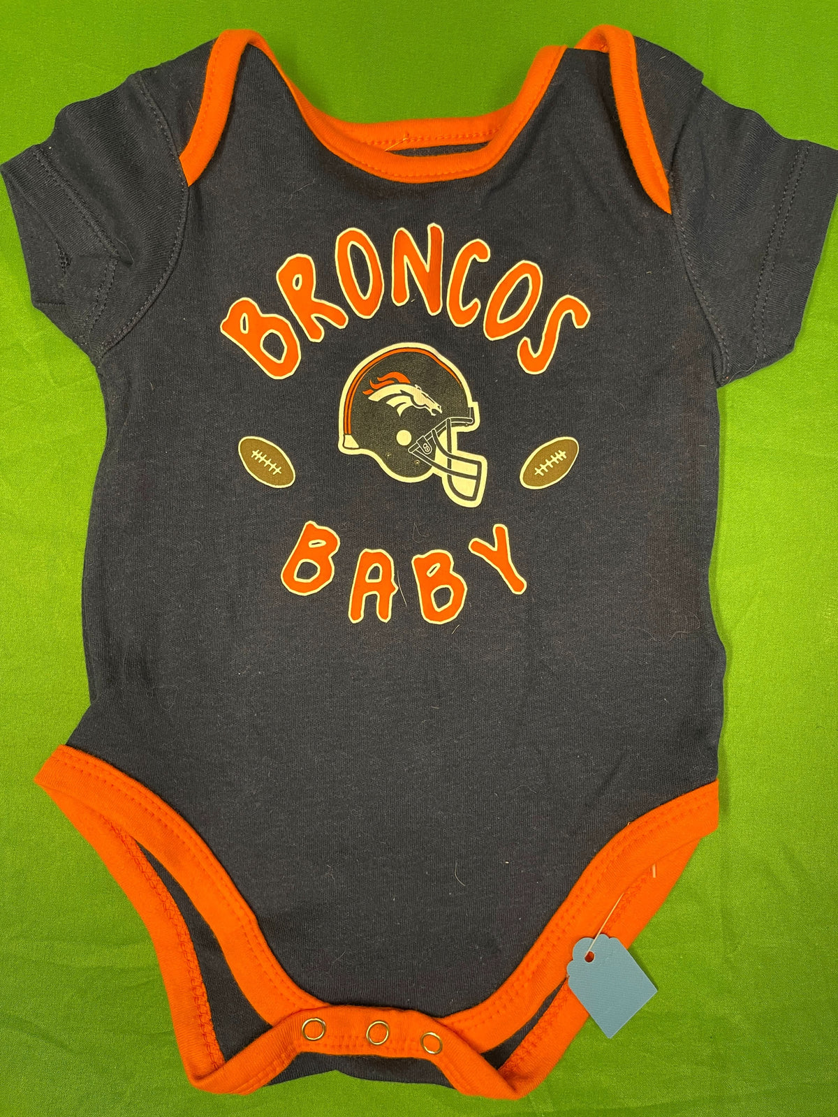 NFL Denver Broncos 100% Cotton Bodysuit/Vest Infant Baby 6-9 Months