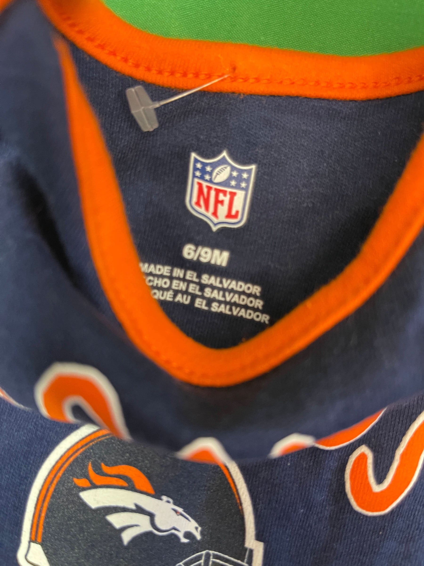 NFL Denver Broncos 100% Cotton Bodysuit/Vest Infant Baby 6-9 Months