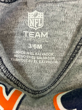 NFL Denver Broncos Heathered Grey Bodysuit/Vest Infant Baby 3-6 Months