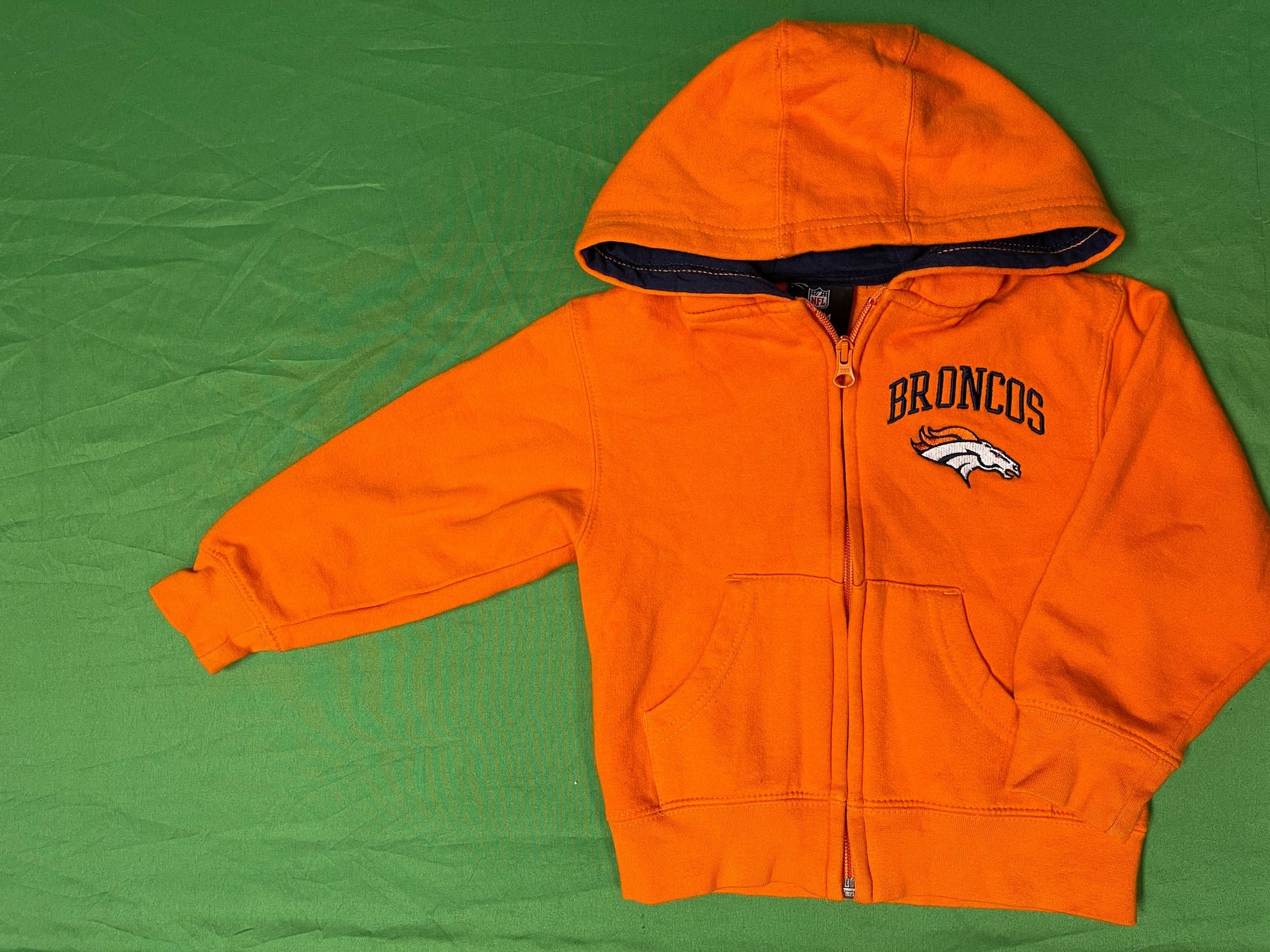 NFL Denver Broncos Full-Zip Hoodie Toddler Youth X-Small 4T