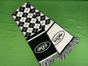 NFL New York Jets Argyle Pattern Fringed Winter Scarf