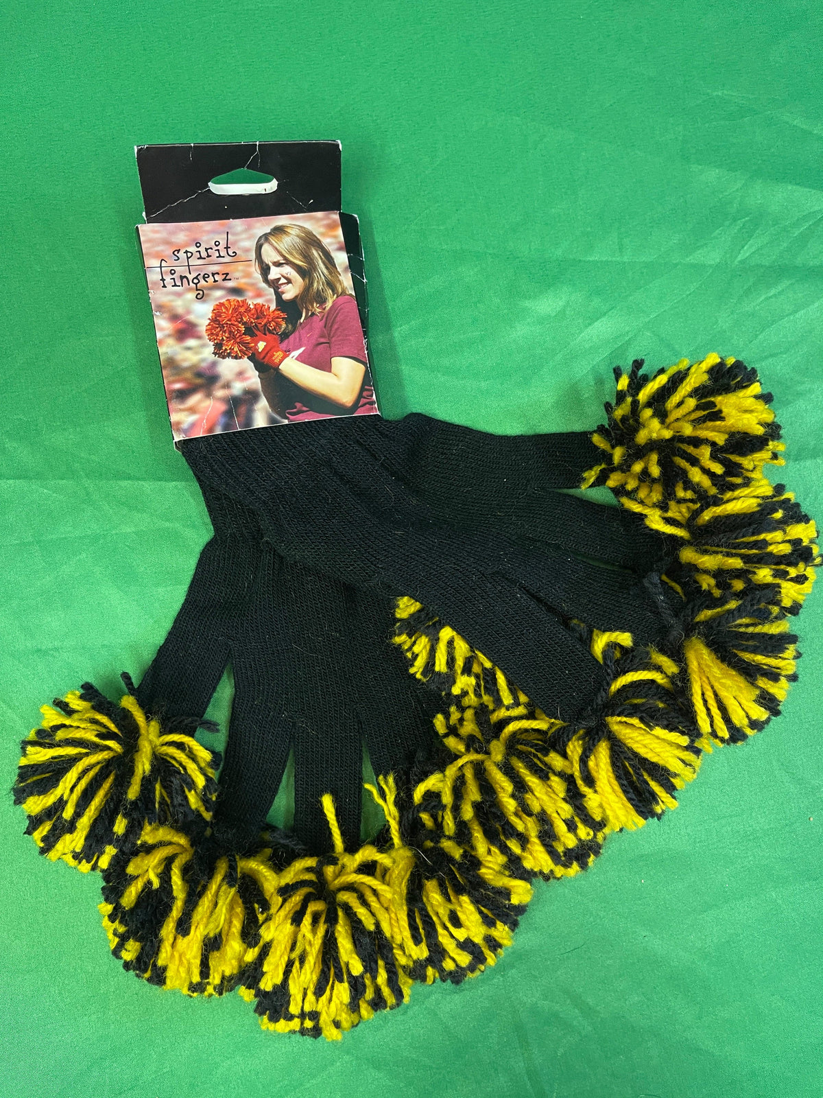 NFL Pittsburgh Steelers Style Spirit Fingers Yellow and Black Gloves NWT