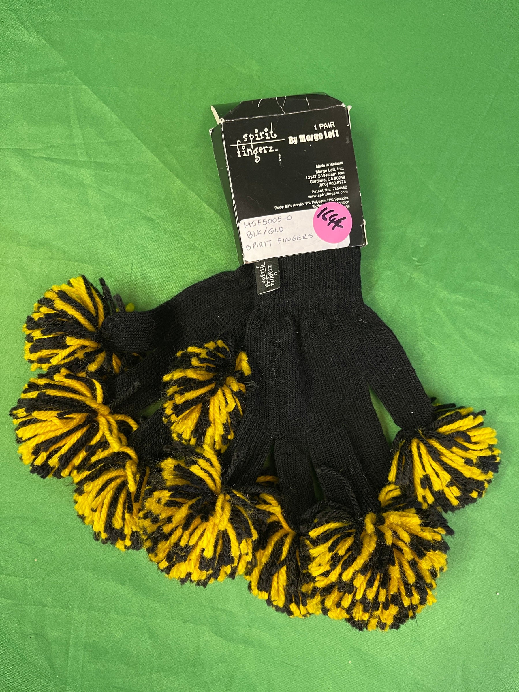 NFL Pittsburgh Steelers Style Spirit Fingers Yellow and Black Gloves NWT