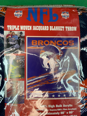 NFL Denver Broncos Woven Jacquard 50" x 60" Throw Blanket NWT