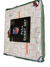 NFL Denver Broncos Full Size Sheet Set Double New NWT